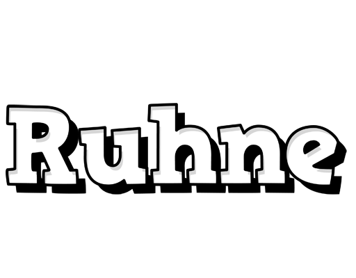 Ruhne snowing logo