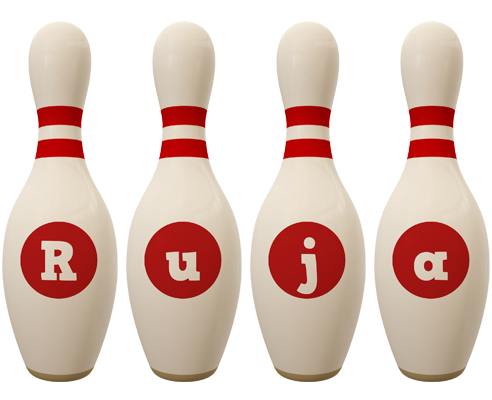 Ruja bowling-pin logo