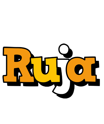 Ruja cartoon logo