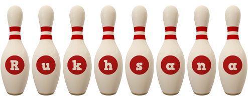 Rukhsana bowling-pin logo