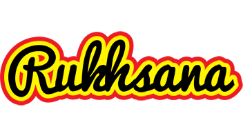 Rukhsana flaming logo