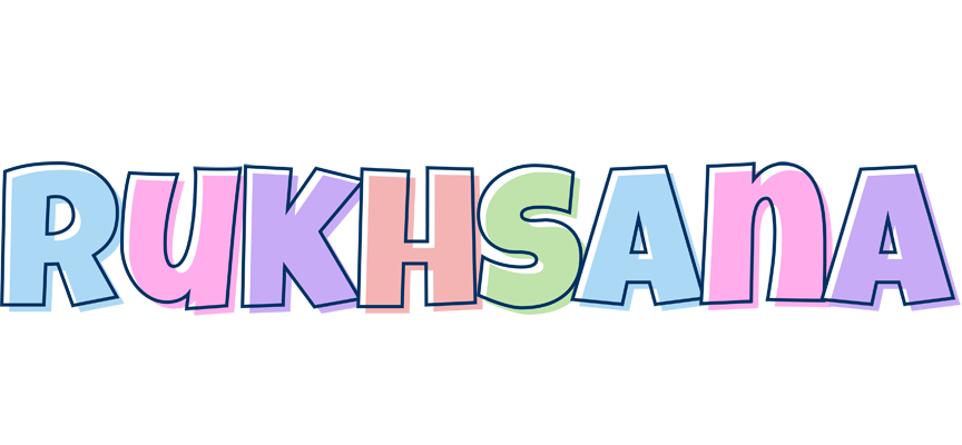 Rukhsana pastel logo