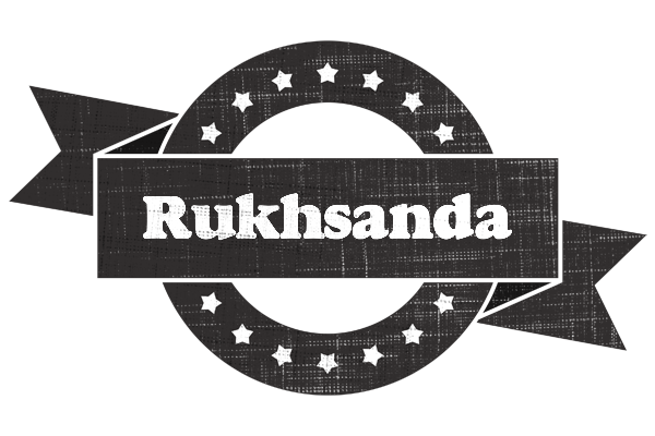 Rukhsanda grunge logo