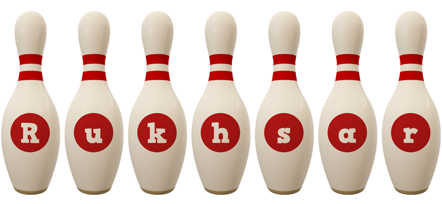 Rukhsar bowling-pin logo