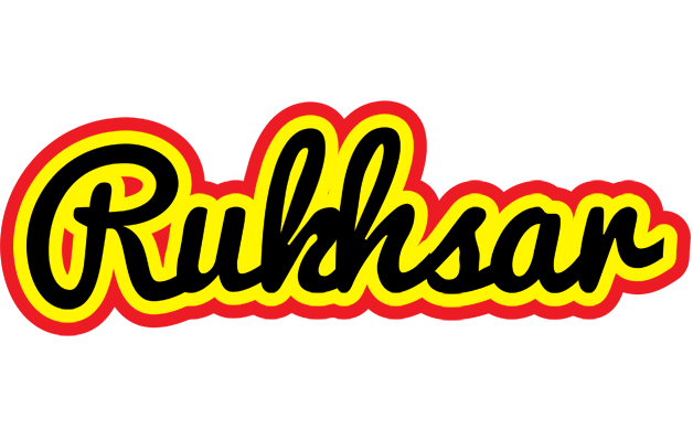 Rukhsar flaming logo