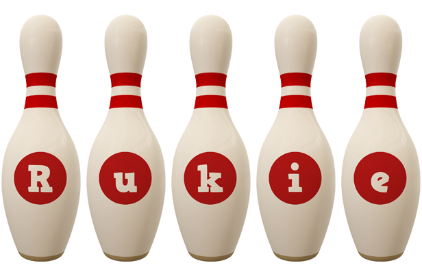 Rukie bowling-pin logo