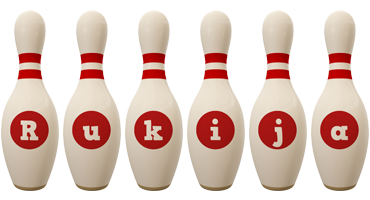 Rukija bowling-pin logo