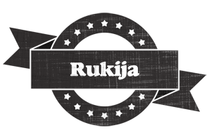 Rukija grunge logo