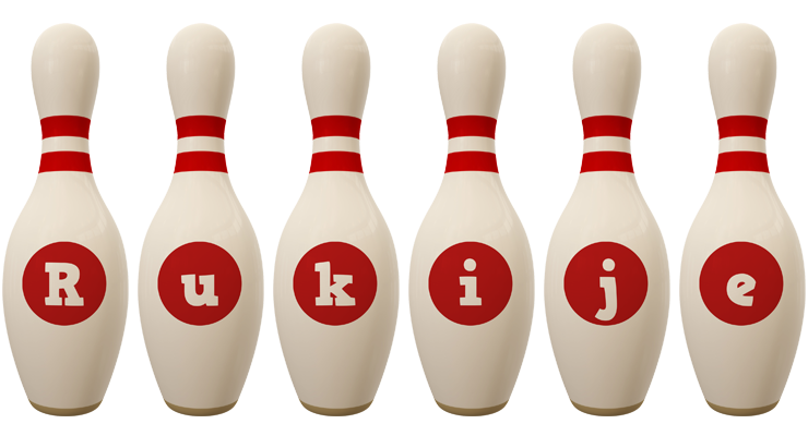 Rukije bowling-pin logo