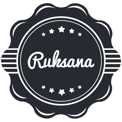Ruksana badge logo