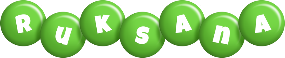 Ruksana candy-green logo