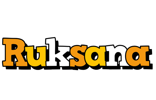 Ruksana cartoon logo