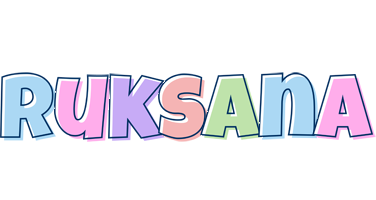 Ruksana pastel logo