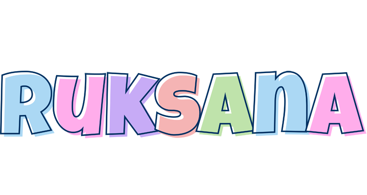 Ruksana pastel logo