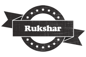 Rukshar grunge logo