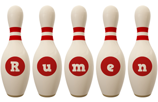 Rumen bowling-pin logo