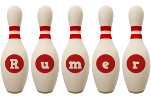 Rumer bowling-pin logo