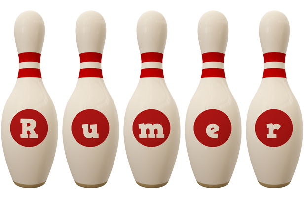 Rumer bowling-pin logo