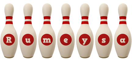 Rumeysa bowling-pin logo