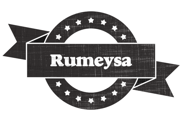 Rumeysa grunge logo