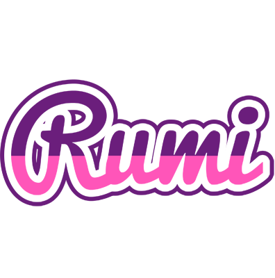 Rumi cheerful logo