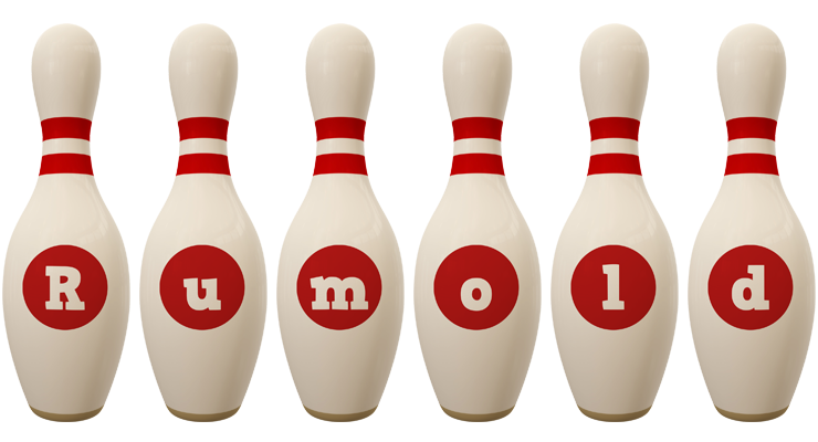 Rumold bowling-pin logo