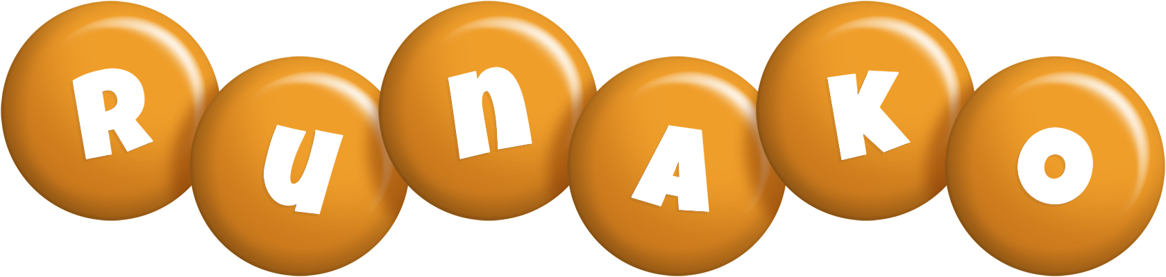 Runako candy-orange logo