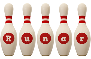 Runar bowling-pin logo