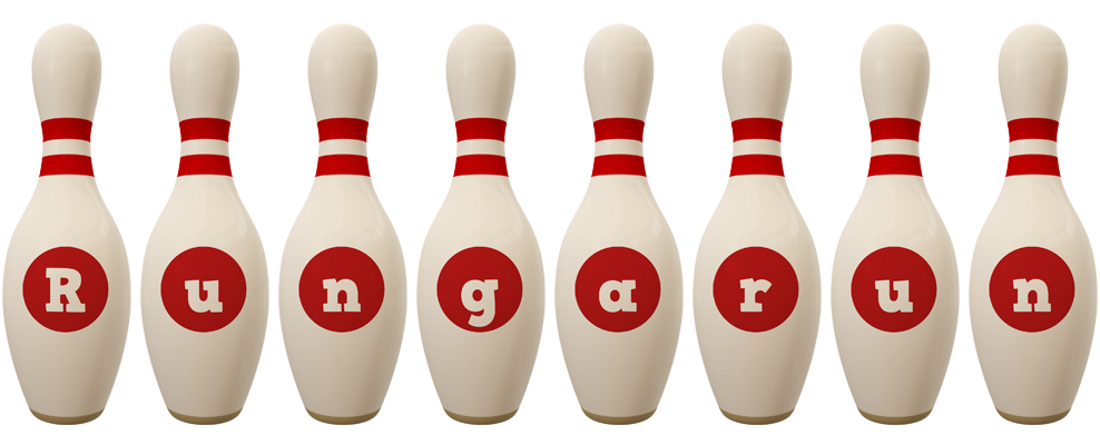 Rungarun bowling-pin logo