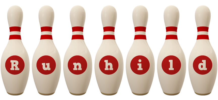 Runhild bowling-pin logo