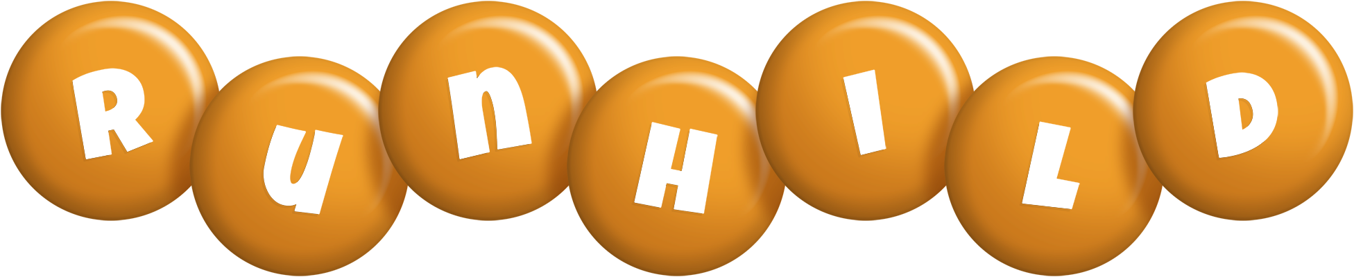 Runhild candy-orange logo