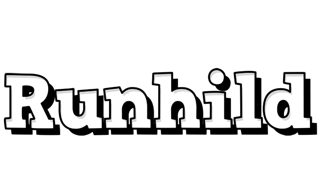 Runhild snowing logo