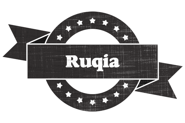 Ruqia grunge logo