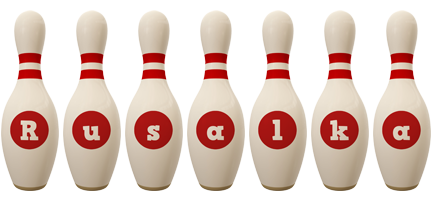 Rusalka bowling-pin logo