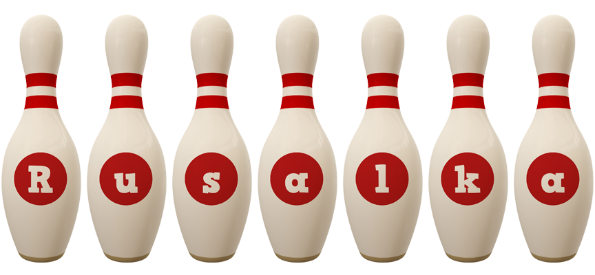 Rusalka bowling-pin logo