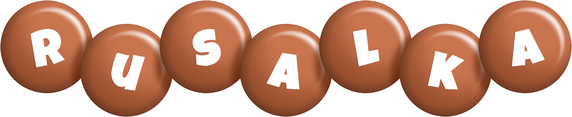 Rusalka candy-brown logo
