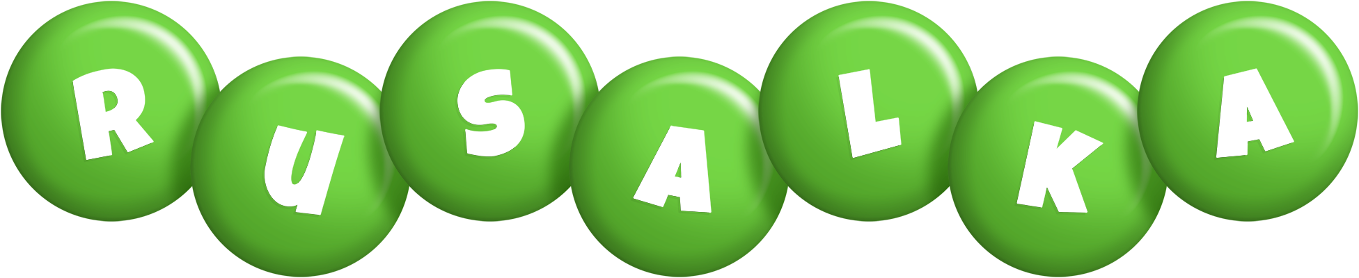 Rusalka candy-green logo