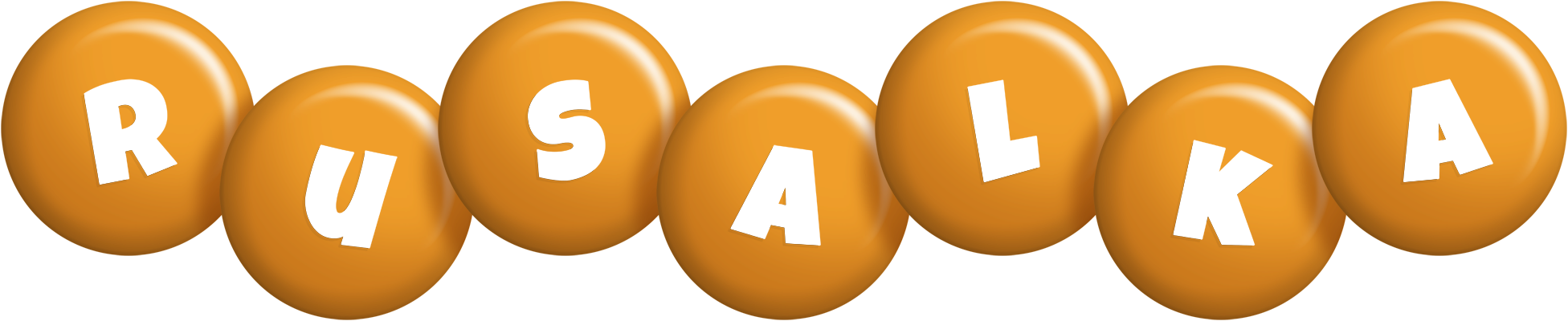 Rusalka candy-orange logo