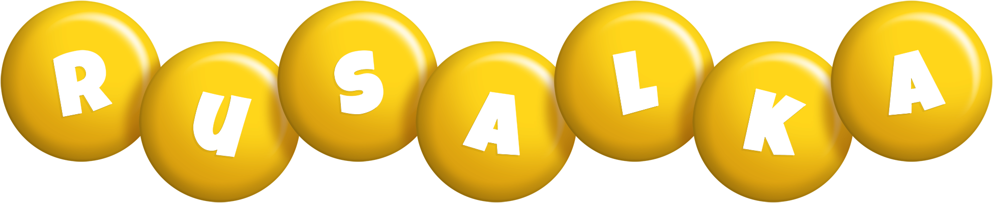 Rusalka candy-yellow logo