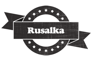 Rusalka grunge logo