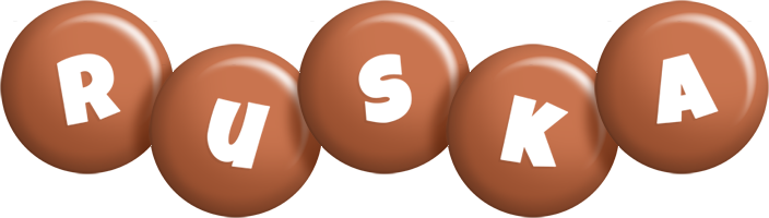 Ruska candy-brown logo