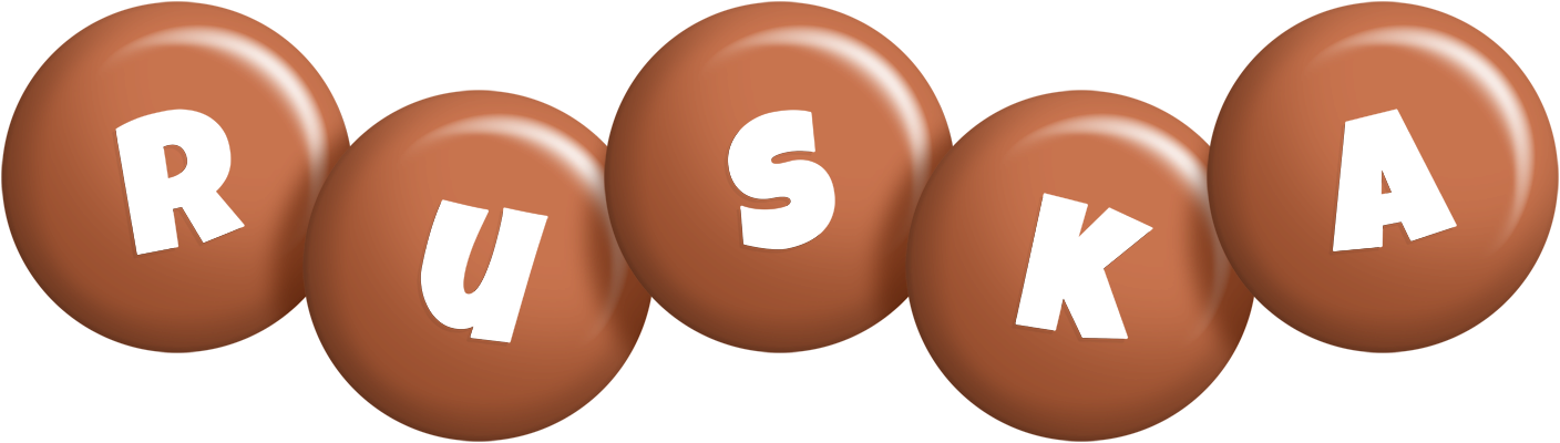 Ruska candy-brown logo