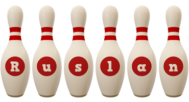 Ruslan bowling-pin logo