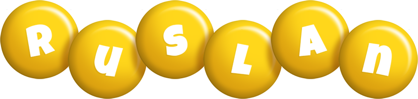 Ruslan candy-yellow logo
