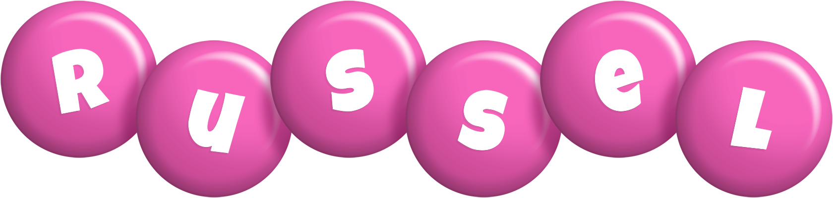 Russel candy-pink logo
