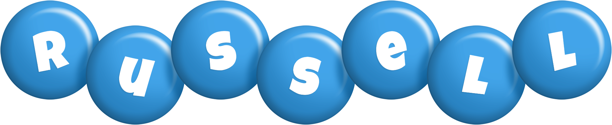 Russell candy-blue logo