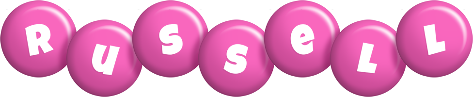 Russell candy-pink logo