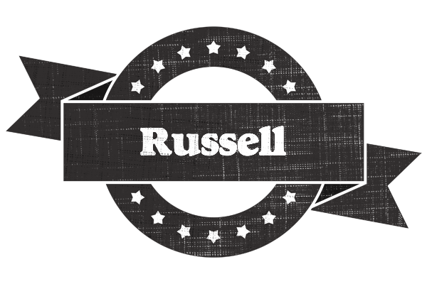 Russell grunge logo