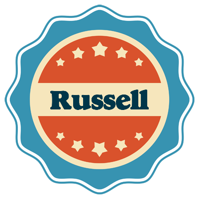 Russell labels logo