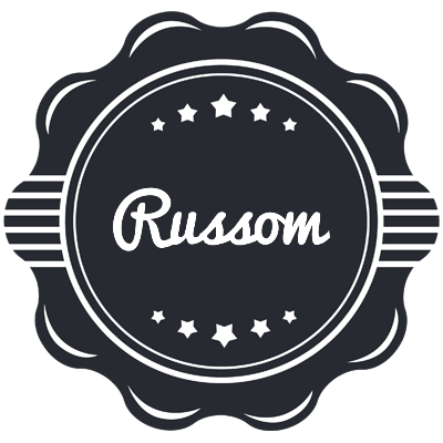 Russom badge logo